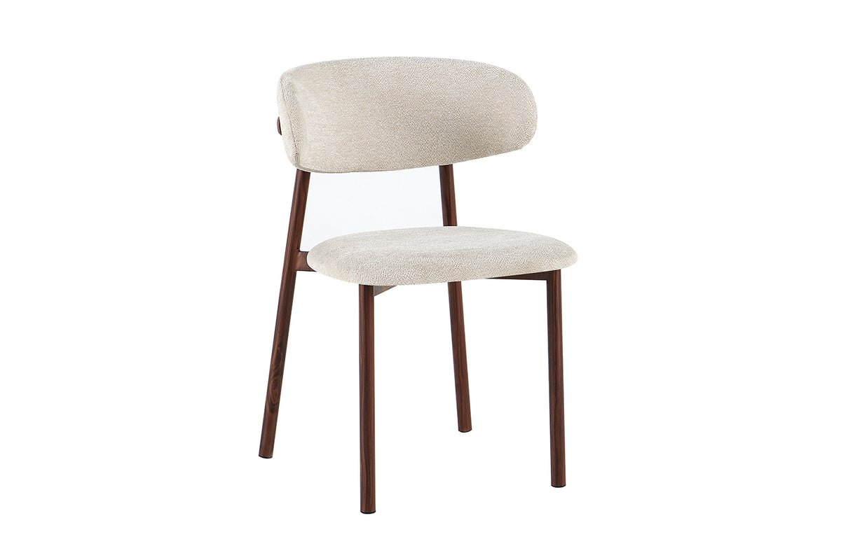 Chaise Coco Noyer – Tissu Beige