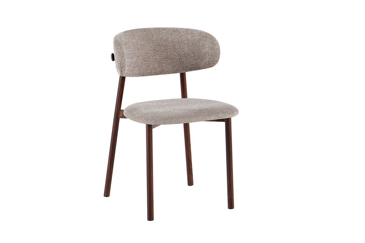 Chaise Coco Noyer – Tissu Sable