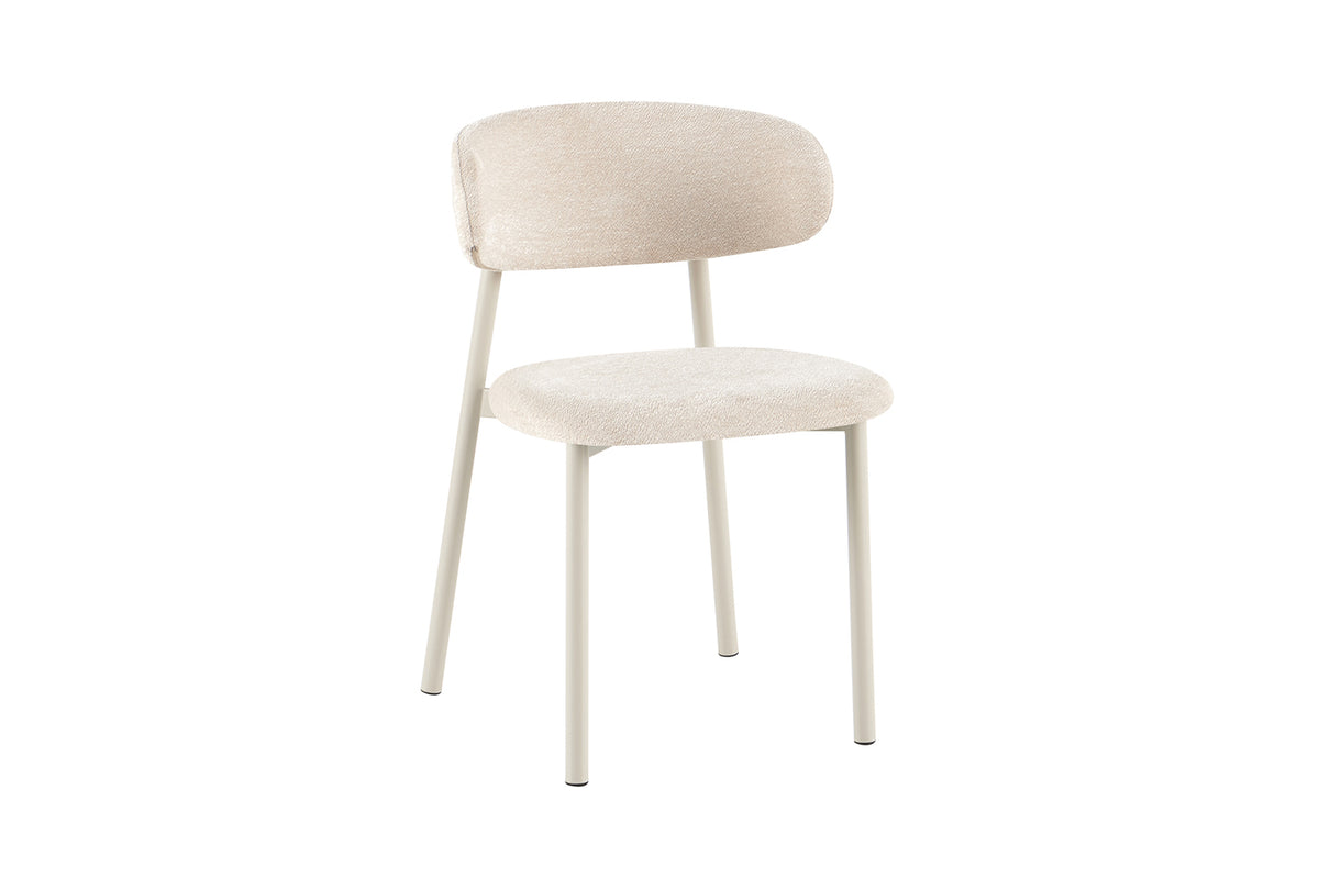 Chaise Coco Gris – Tissu Beige