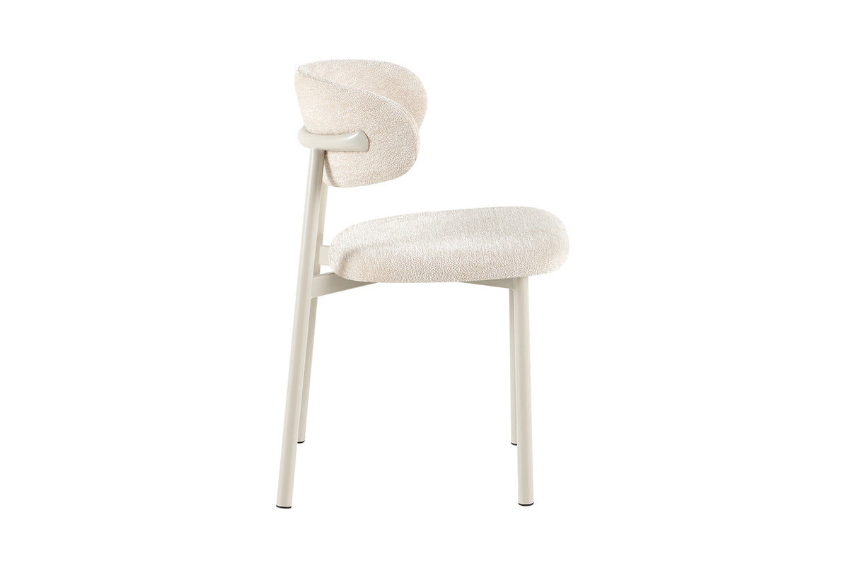 Chaise Coco Gris – Tissu Beige