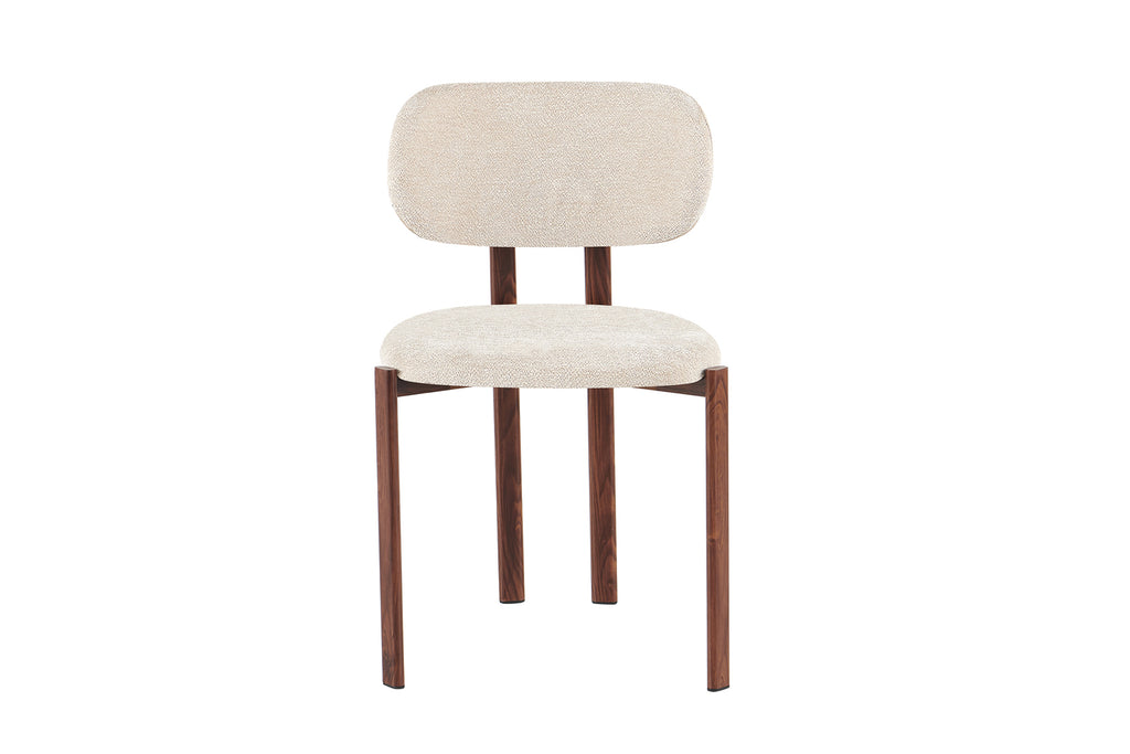 Chaise Jade Noyer – Tissu Beige