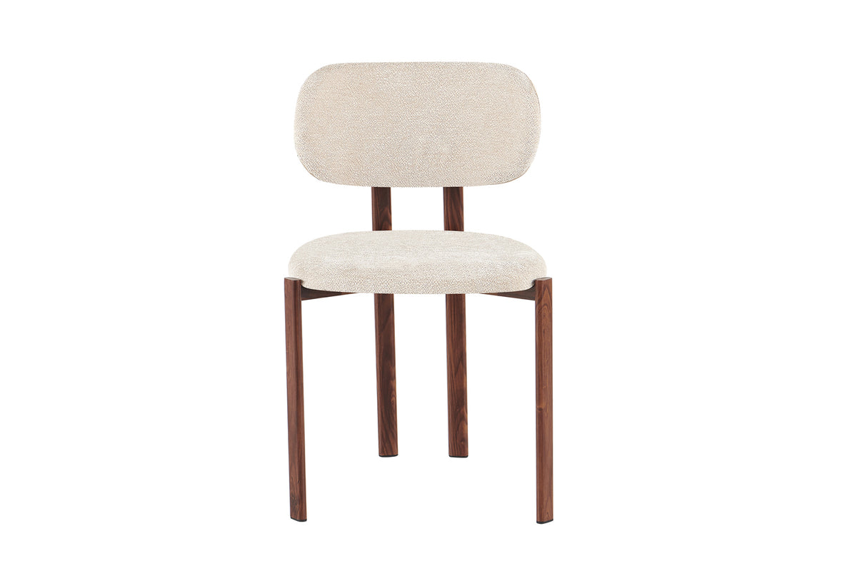 Chaise Jade Noyer – Tissu Beige