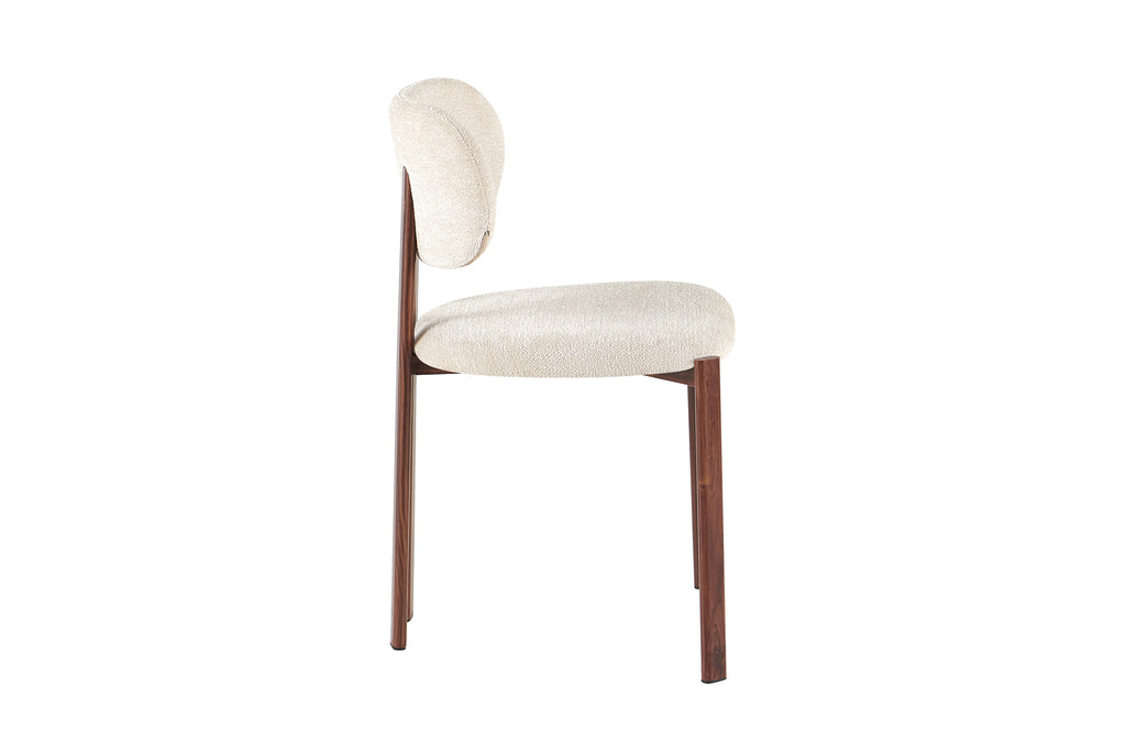 Chaise Jade Noyer – Tissu Beige