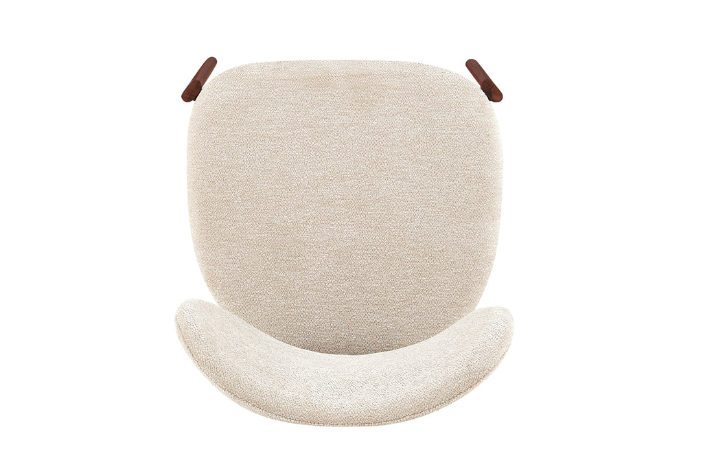 Chaise Jade Noyer – Tissu Beige
