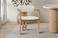 Chaise Camille Frêne Naturel Tissu Beige