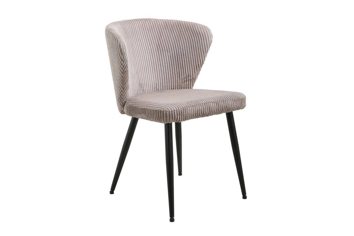 Chaise Tornado velours côtelé Sable