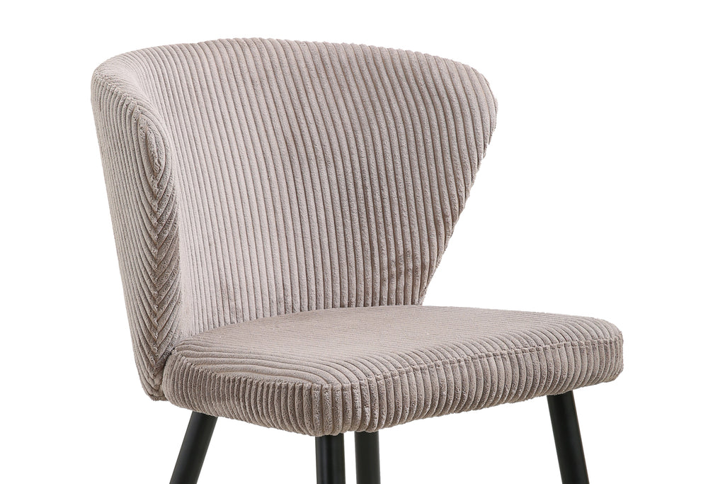 Chaise Tornado velours côtelé Sable