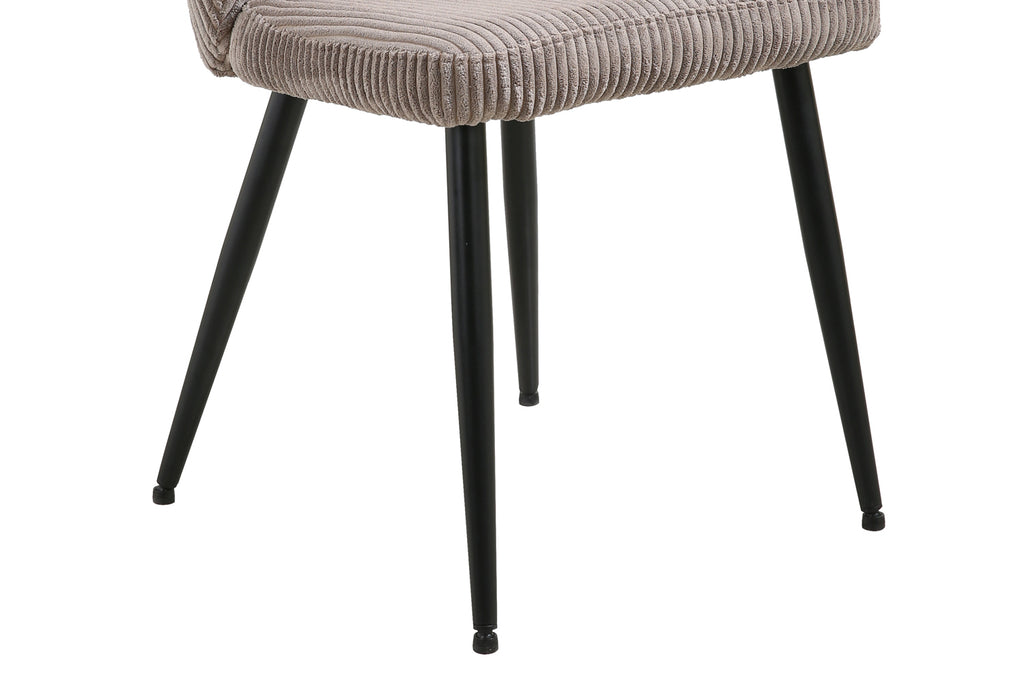 Chaise Tornado velours côtelé Sable