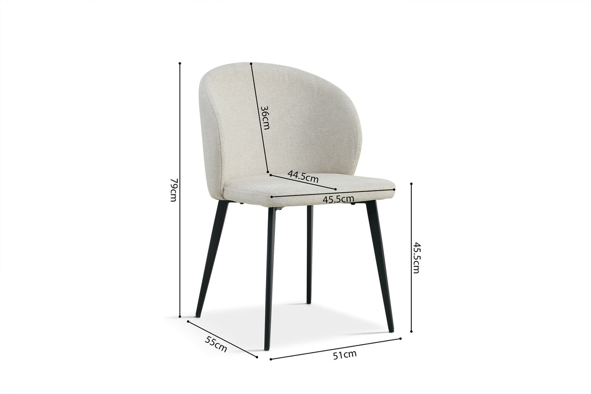 Chaise Toledo Tissu Beige