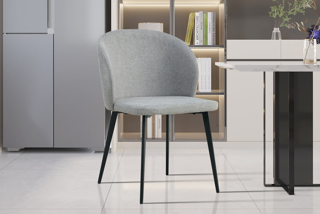 Chaise Toledo Tissu Gris clair