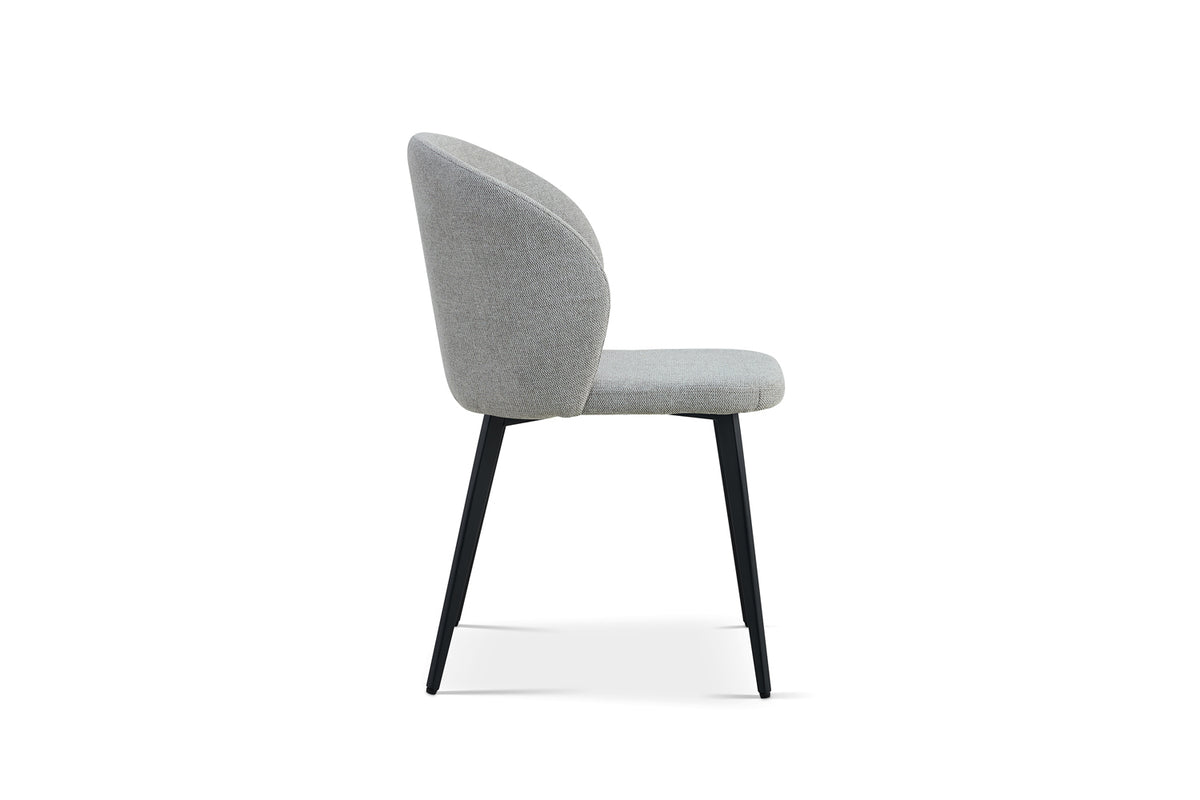 Chaise Toledo Tissu Gris clair