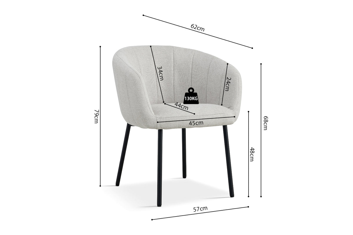 Chaise Sevilla Tissu Beige