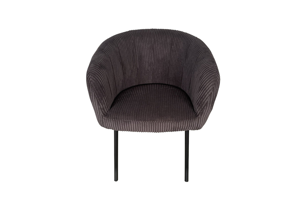 Chaise Sevilla velours côtelé Gris