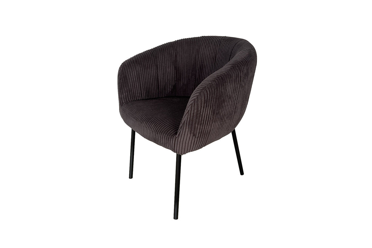 Chaise Sevilla velours côtelé Gris