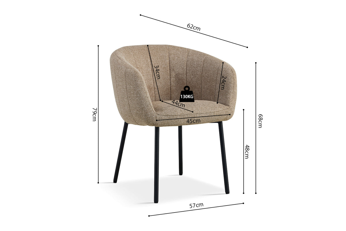 Chaise Sevilla Tissu Sable