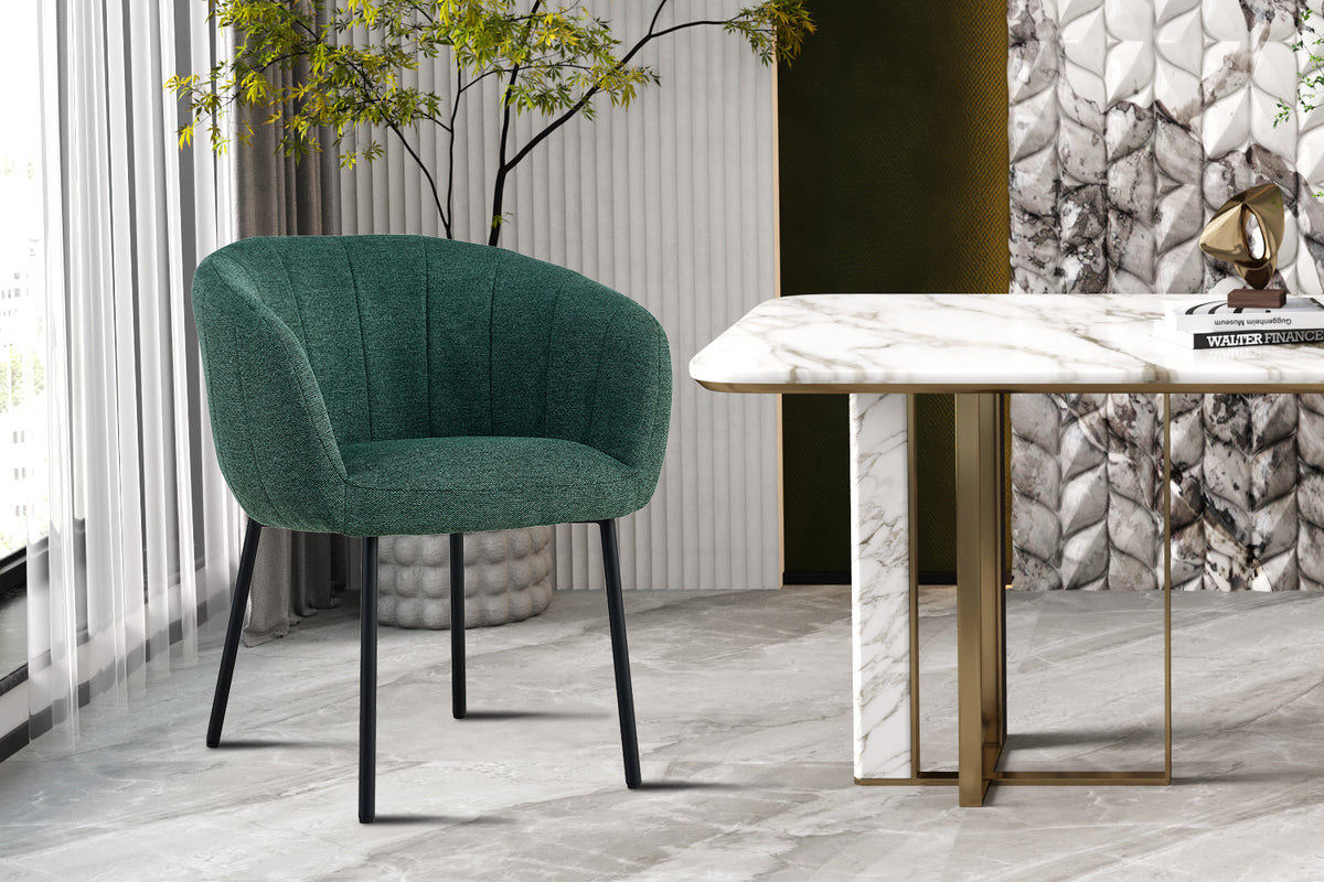 Chaise Sevilla Tissu Vert