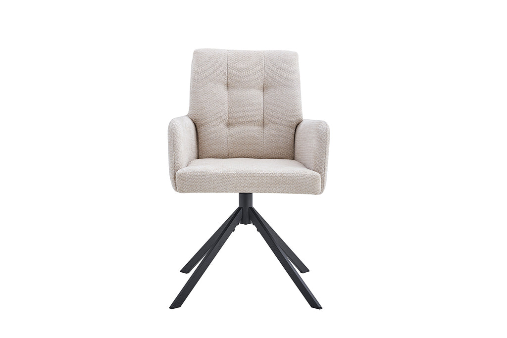 Chaise Granada pivotante Tissu Beige