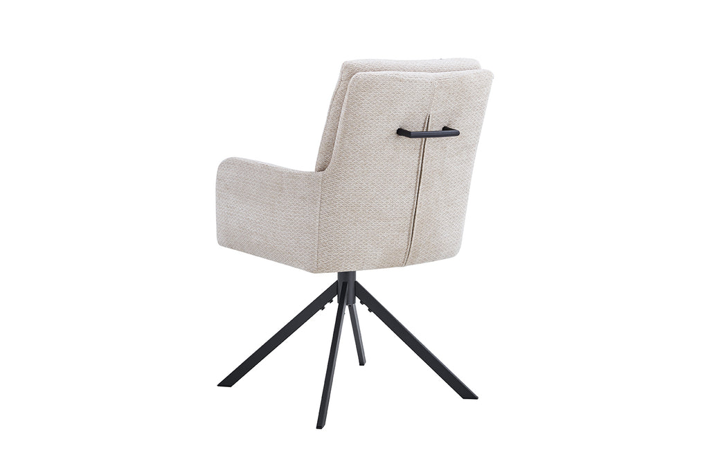 Chaise Granada pivotante Tissu Beige