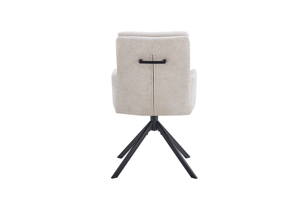 Chaise Granada pivotante Tissu Beige