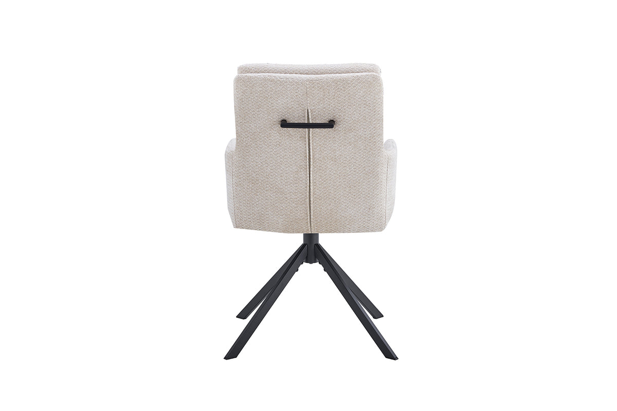 Chaise Granada pivotante Tissu Beige