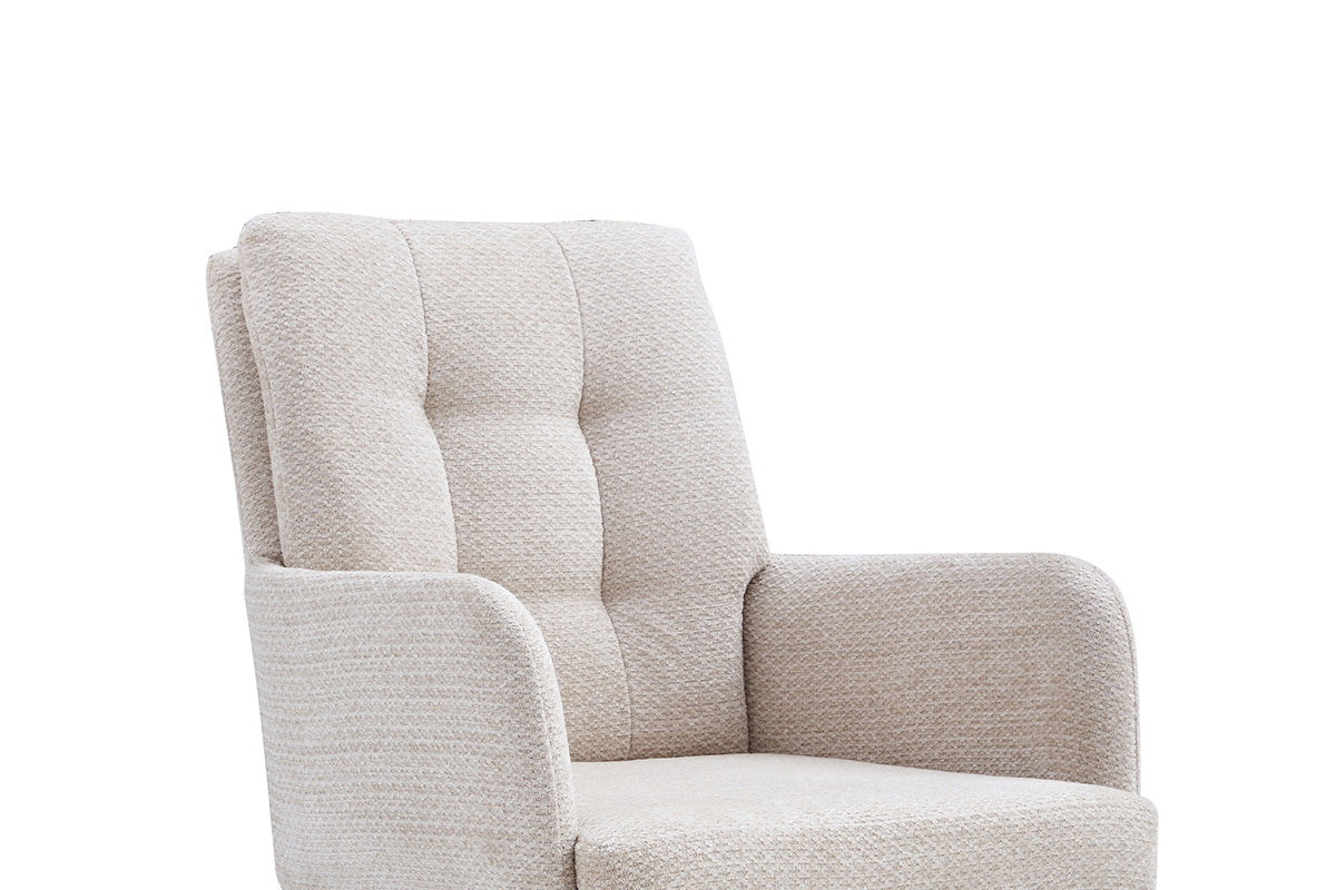 Chaise Granada pivotante Tissu Beige