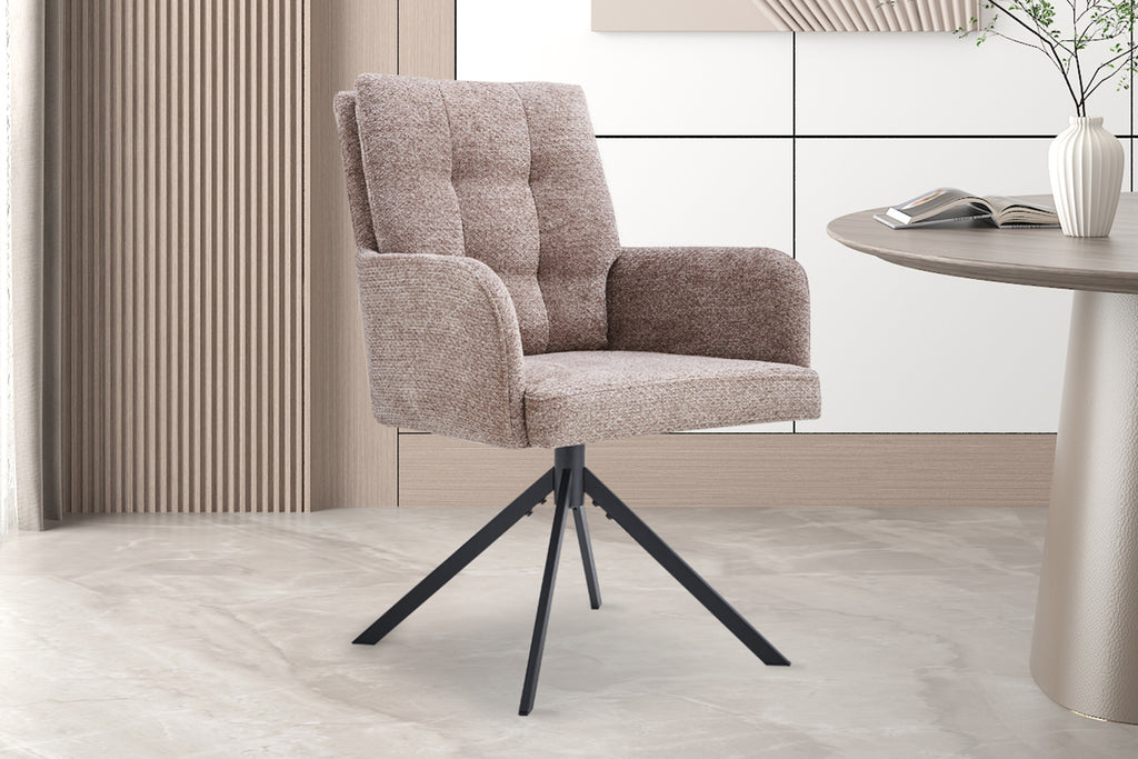 Chaise Granada pivotante Tissu Sable
