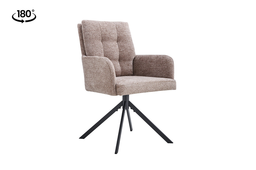 Chaise Granada pivotante Tissu Sable