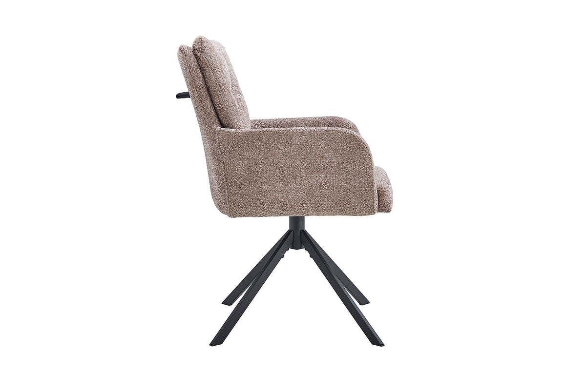 Chaise Granada pivotante Tissu Sable