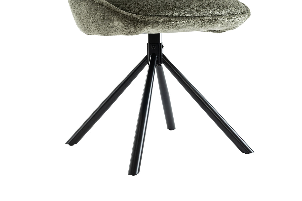 Chaise Dante Tissu Vert