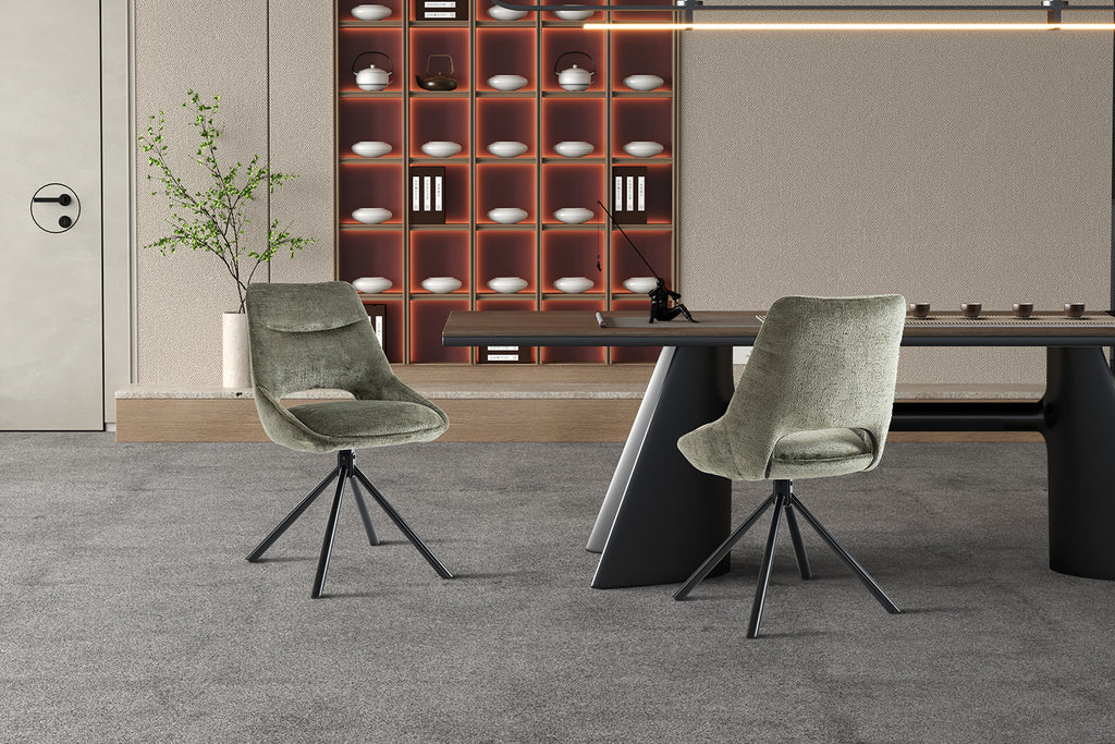 Chaise Dante Tissu Vert