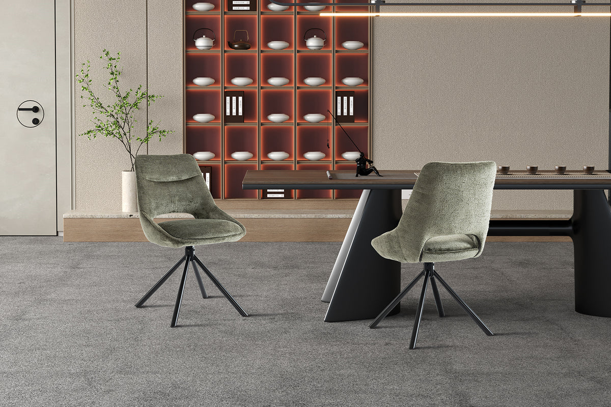 Chaise Dante Tissu Vert