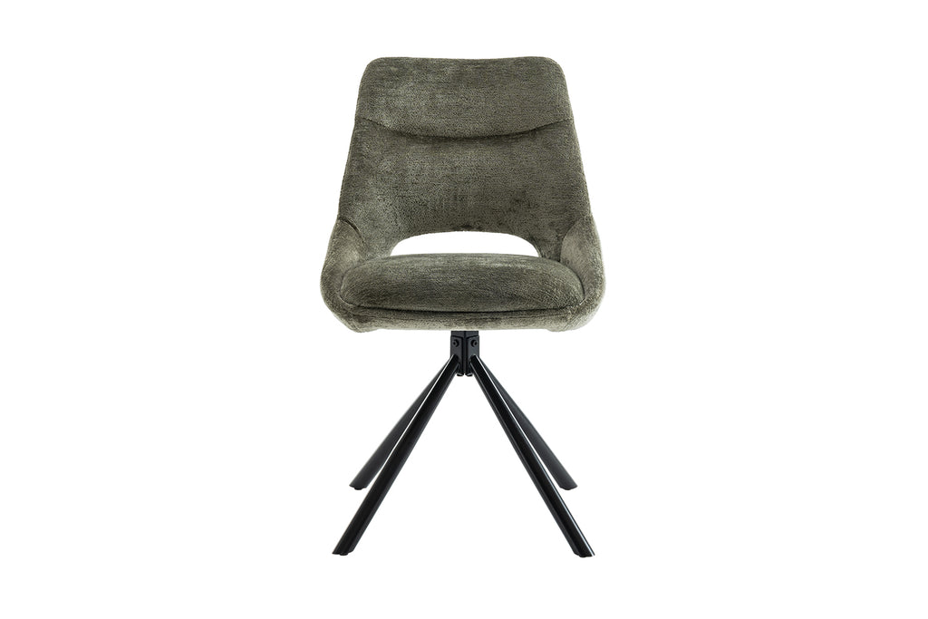 Chaise Dante Tissu Vert