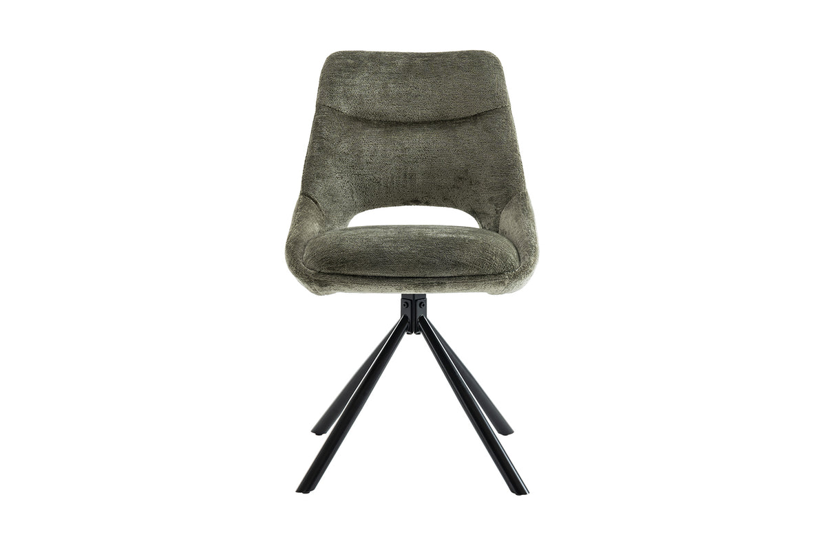 Chaise Dante Tissu Vert