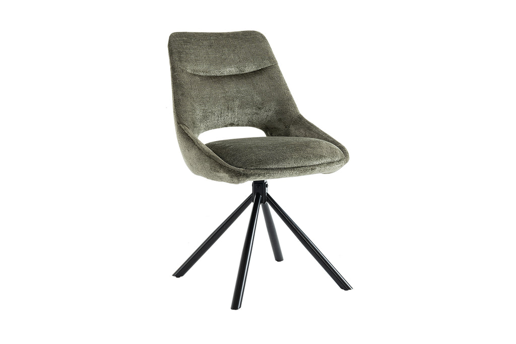 Chaise Dante Tissu Vert