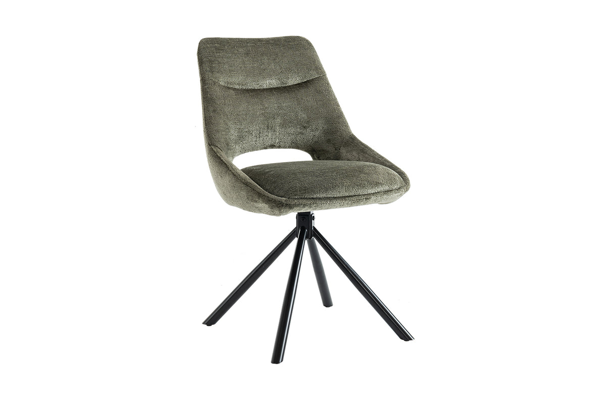 Chaise Dante Tissu Vert