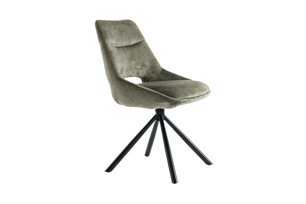 Chaise Dante Tissu Vert