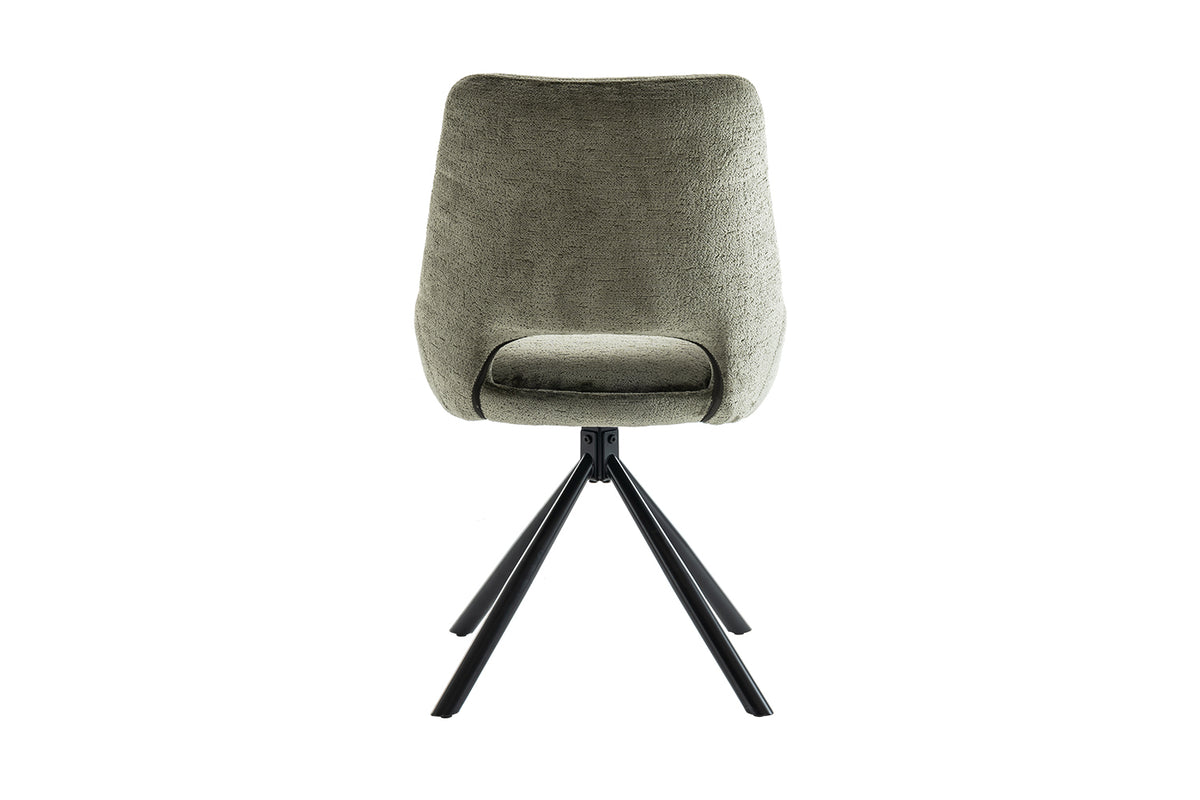 Chaise Dante Tissu Vert