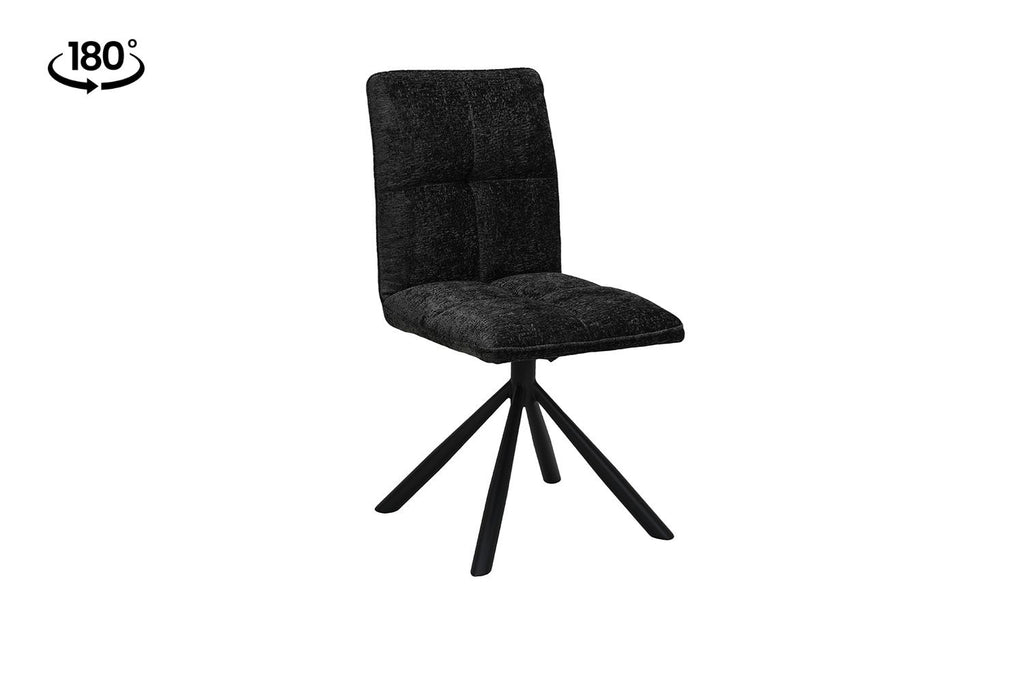 Chaise Jack pivotante Tissu Gris foncé