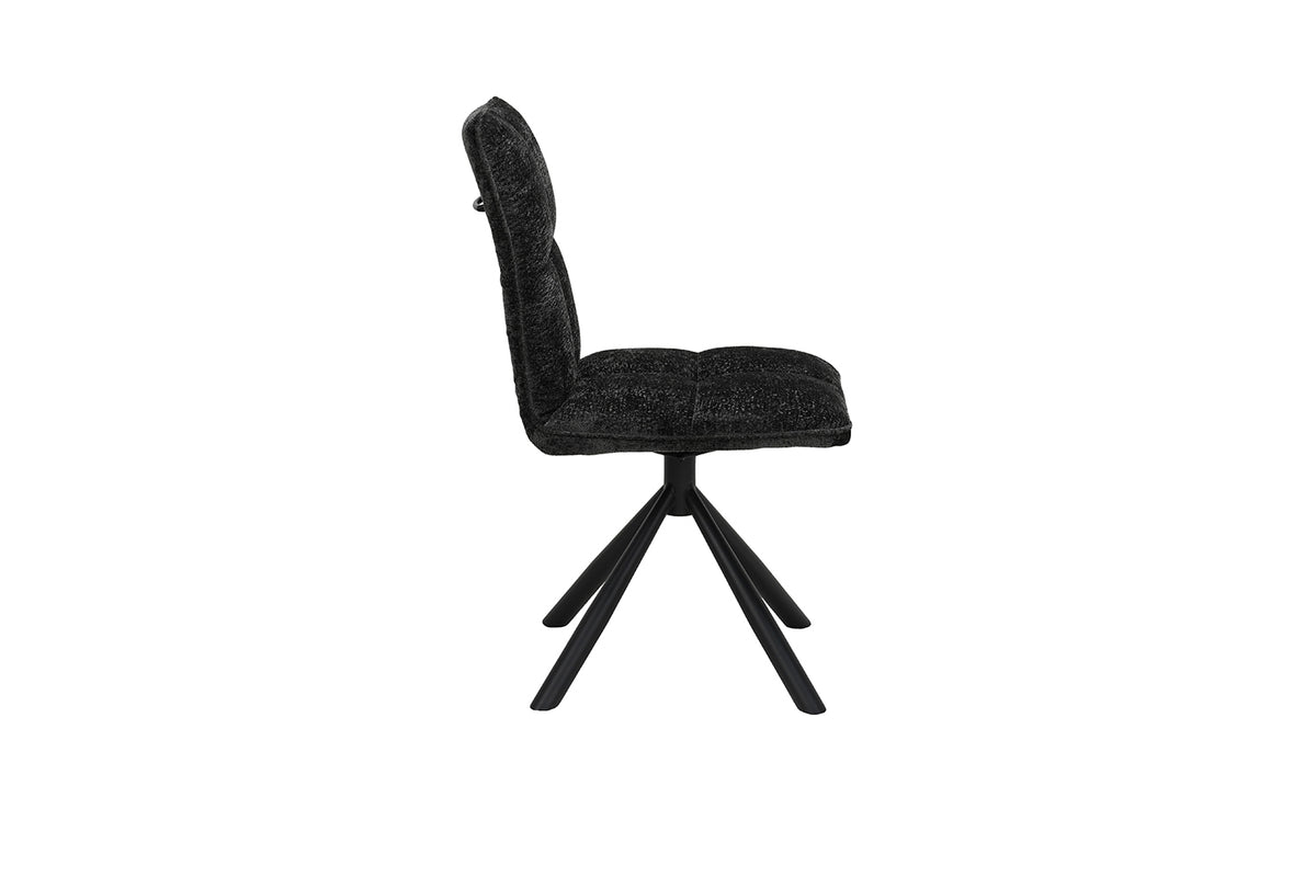 Chaise Jack pivotante Tissu Gris foncé