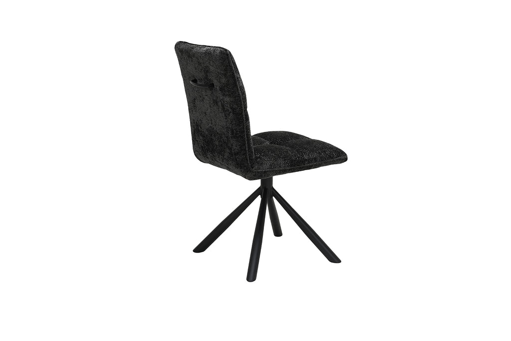 Chaise Jack pivotante Tissu Gris foncé
