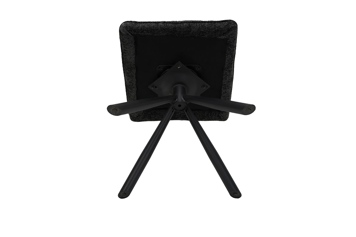 Chaise Jack pivotante Tissu Gris foncé
