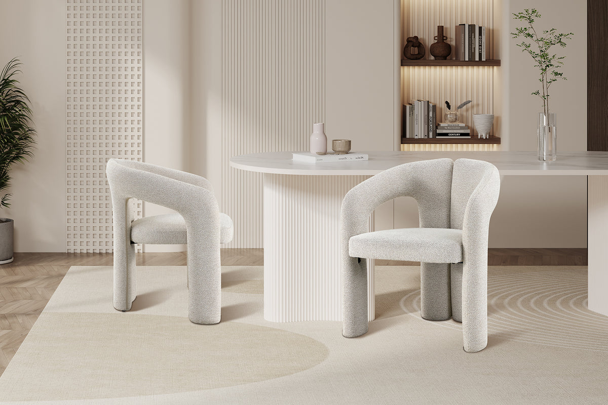 Chaise Beja Tissu Écru