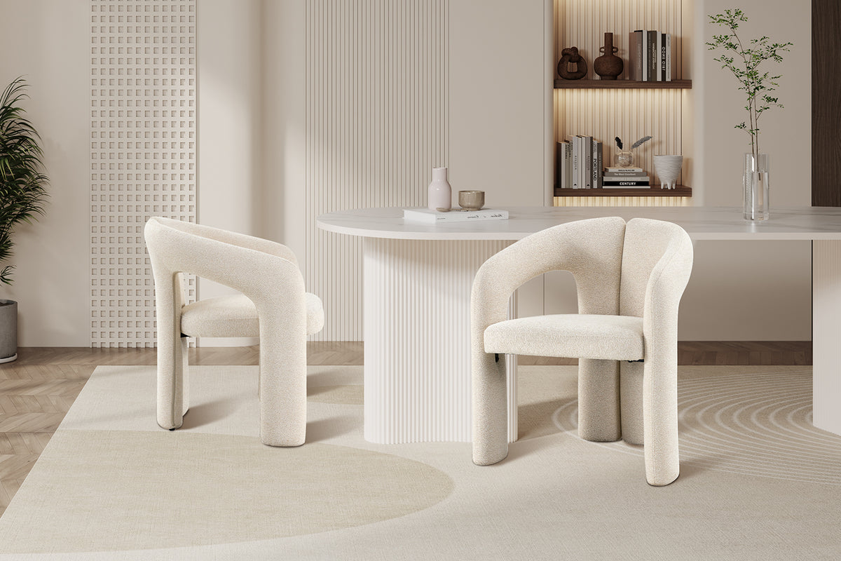 Chaise Beja Tissu Beige
