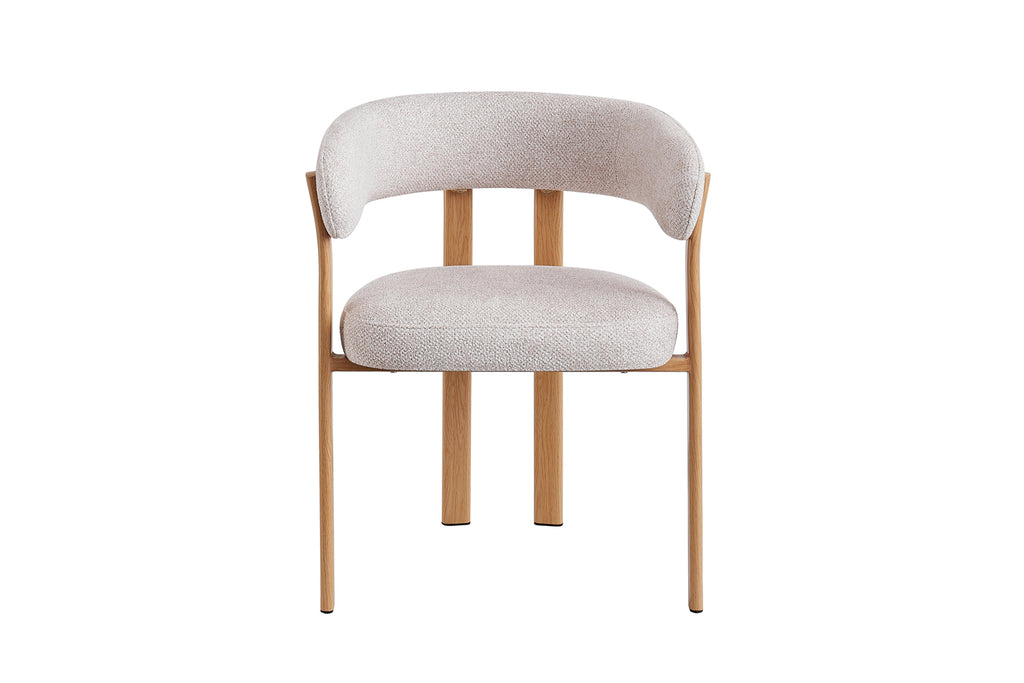 Chaise avec accoudoirs Julia Naturel – Tissu