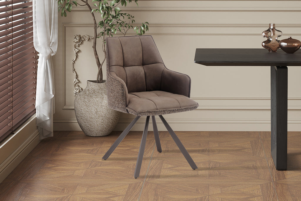 Chaise Solenne pivotante Marron