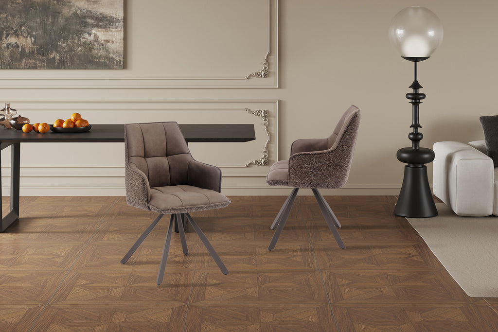 Chaise Solenne pivotante Marron