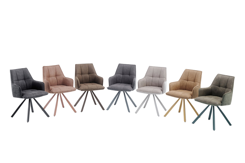 Chaise Solenne pivotante Marron