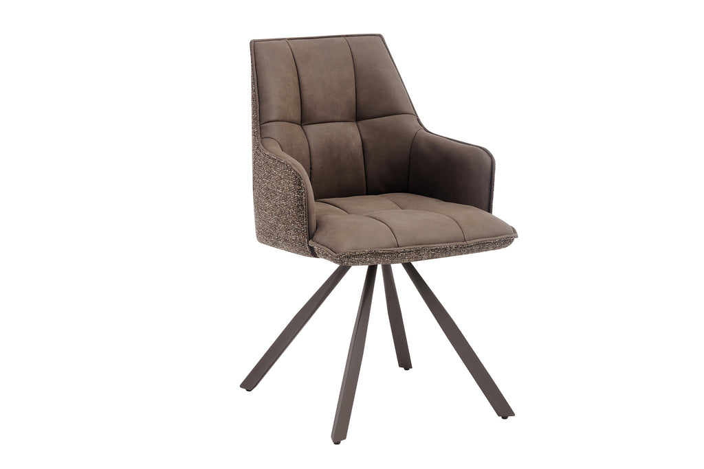 Chaise Solenne pivotante Marron