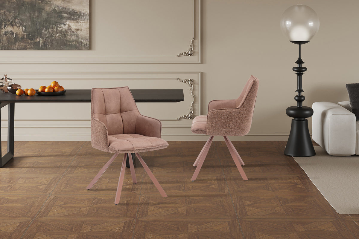 Chaise Solenne pivotante Rose