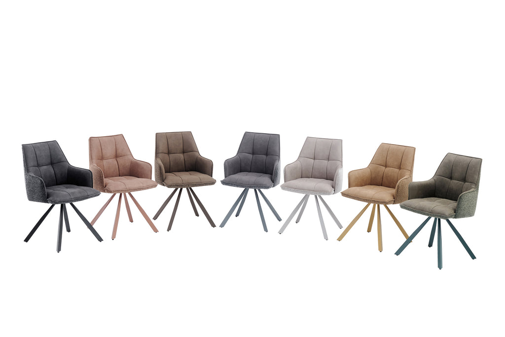 Chaise Solenne pivotante Rose